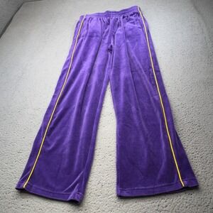 Sweatsedo Track Pants Mens Large Purple Velour Zip Pocket Retro Warm Up Jogger